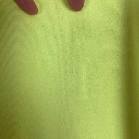 Teddy Fresh‎ Hoodie Womens XL Highlighter Neon Yellow Cropped 100% Cotton Beaded - Picture 5 of 15